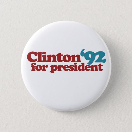 Clinton Gore 92 Button