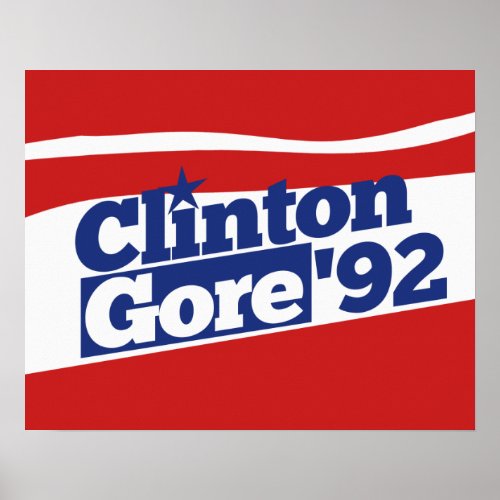 Clinton Gore 92 Poster