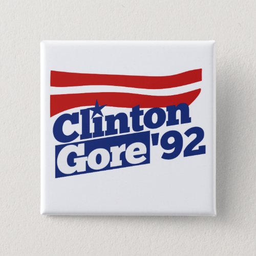 Clinton Gore 92 retro 90s bill clinton al gore Button