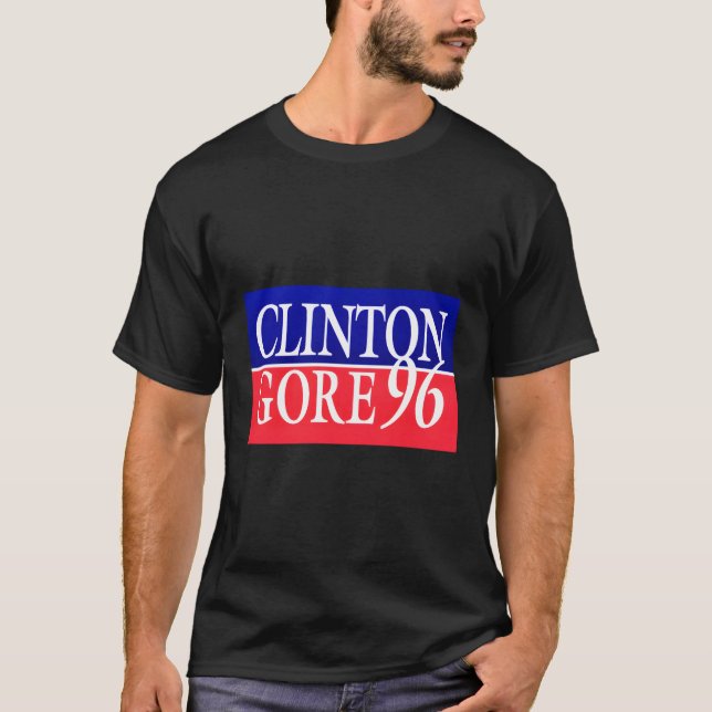 Clinton Gore 96 1996 2024 Campaign T-Shirt (Front)