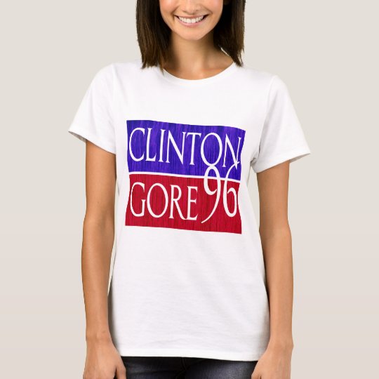 Clinton Gore 96 Distressed Design T-Shirt