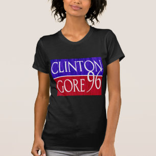 Clinton Gore 96 Distressed Design T-Shirt