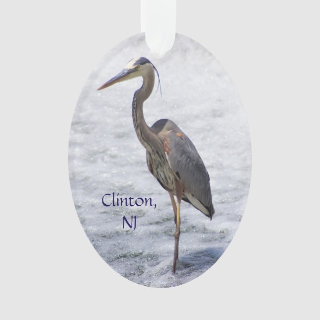Clinton Heron Ornament (Front)