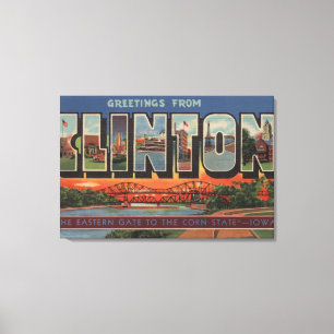 Clinton, IowaLarge Letter ScenesClinton, IA Canvas Print