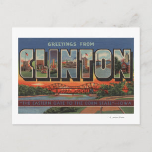 Clinton, IowaLarge Letter ScenesClinton, IA Postcard
