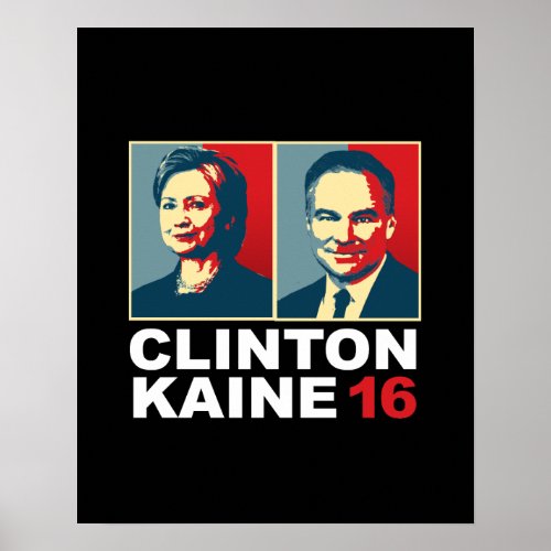 Clinton Kaine 16 _ Posterized __ Poster