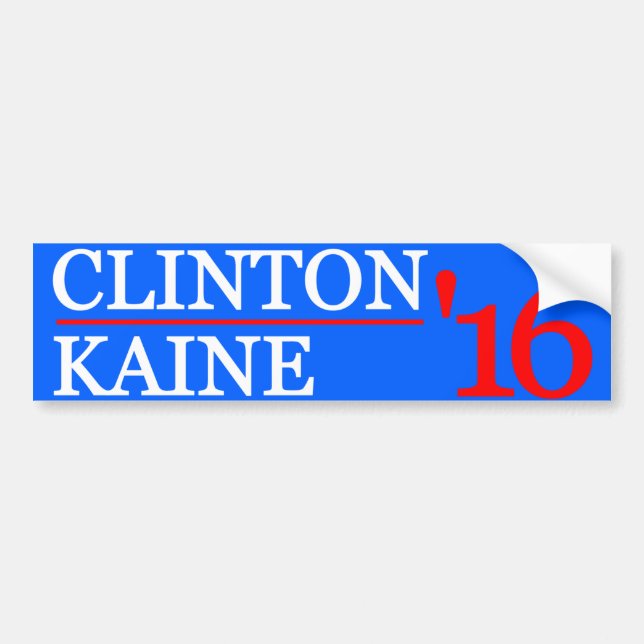 Clinton Kaine 2016 Bumper Sticker (Front)