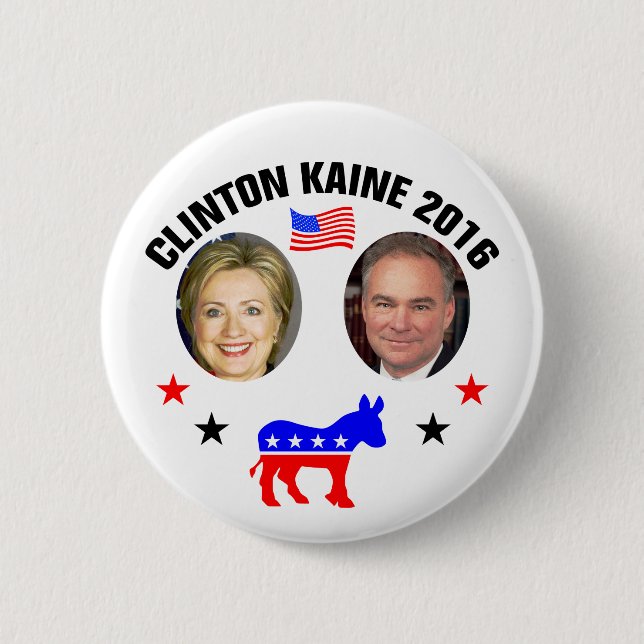 CLINTON KAINE 2016 BUTTON (Front)