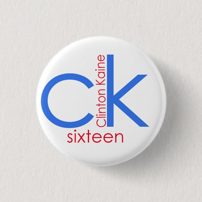 Clinton Kaine 2016 Pinback Button (Front)