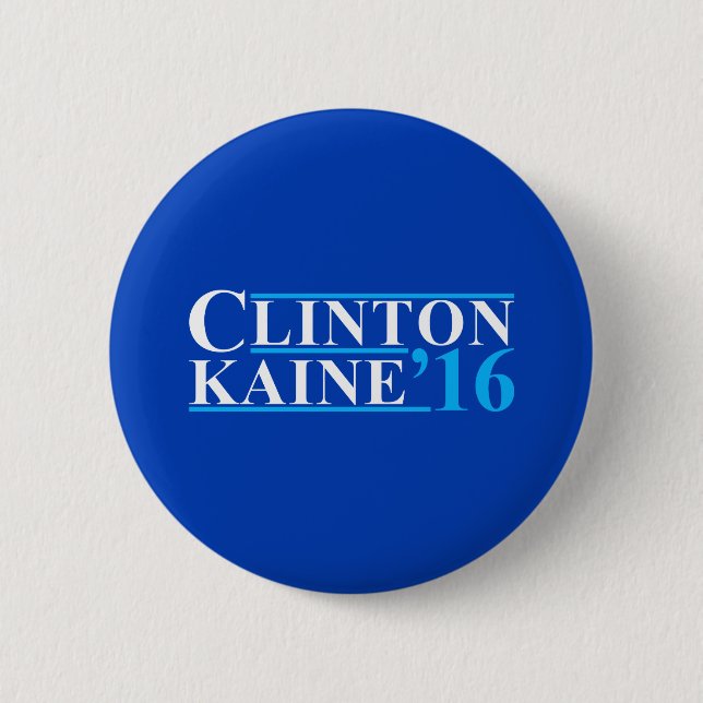 Clinton Kaine Campaign Logo Button (Front)