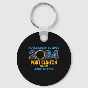 Clinton Ohio Eclipse 2024 Total Solar Eclipse Keychain