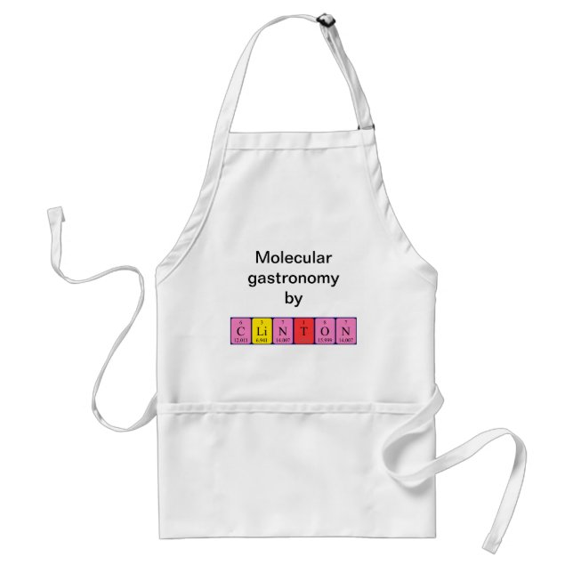 Clinton periodic table name apron (Front)