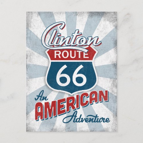 Clinton Route 66 Vintage America Oklahoma Postcard