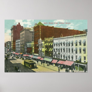 Clinton Street View of Main Street Poster