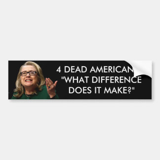 Clinton - What Difference Does It Make? Bumper Sticker