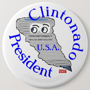 Clintonado Category 5 Elect Hillary Clinton 2016 Button