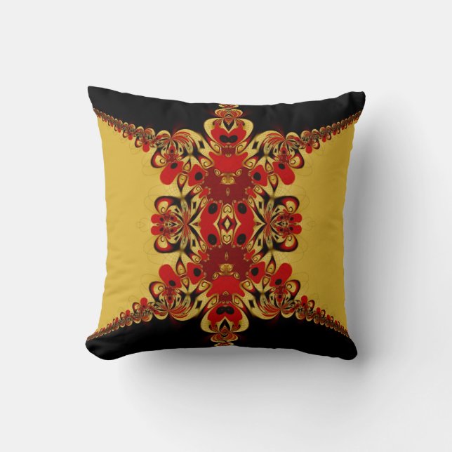 CLIO : Modern Fractal Lace Cushion / Pillow (Front)