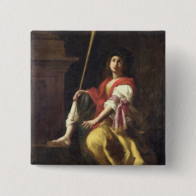 Clio, Muse of History, 1624 Button (Front)