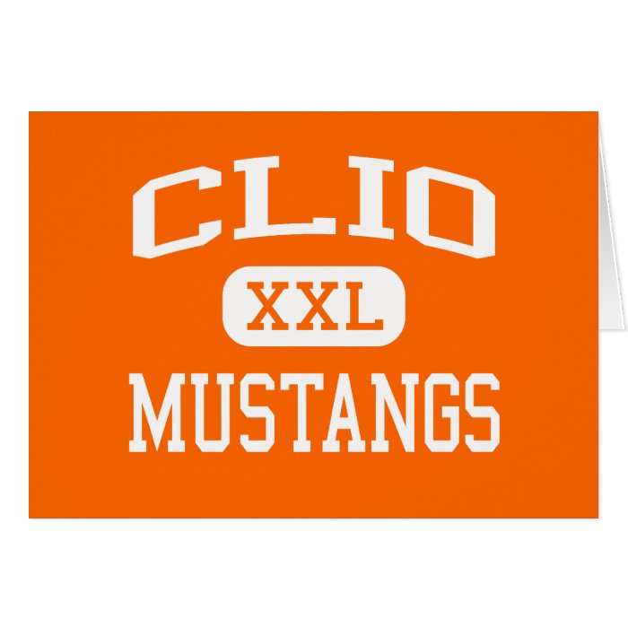 Clio   Mustangs   Clio High School   Clio Michigan Cards