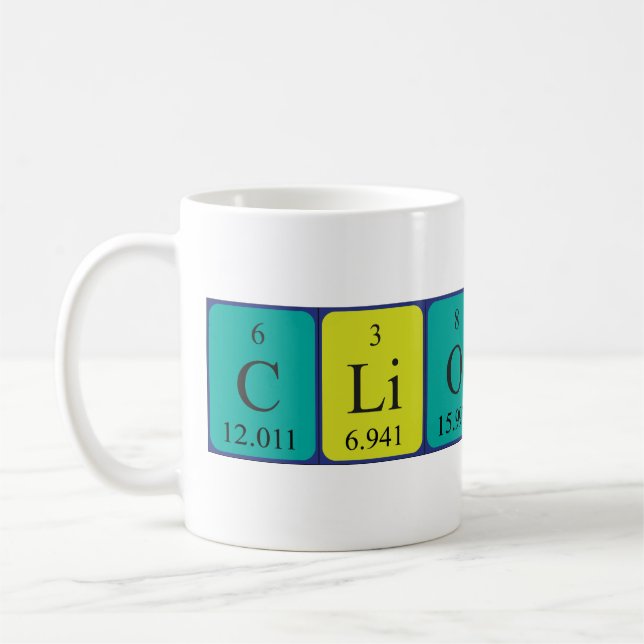 Cliodhna periodic table name mug (Left)