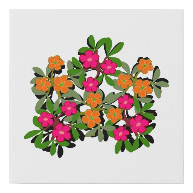 Clip Art Beautiful Flowers Flor Canvas Art (Front)