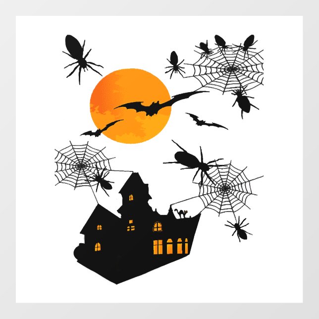 Clip art Halloween-Happy Halloween Wall Decal (Front)