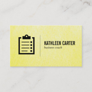Clip Board Coach Business Card