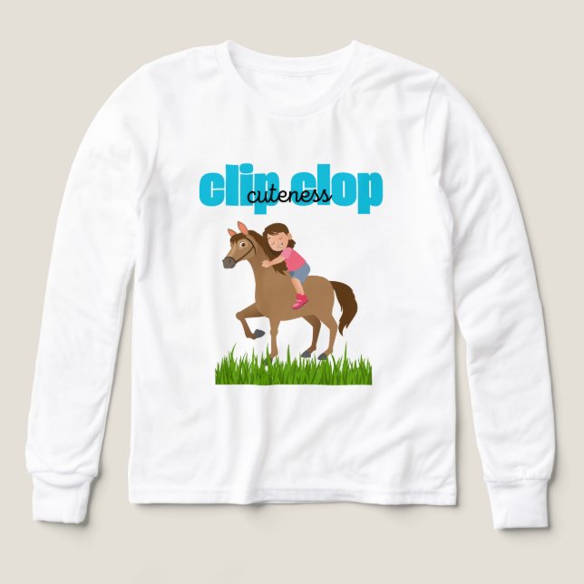 clip clop horse Tri-Blend shirts (Design Front)