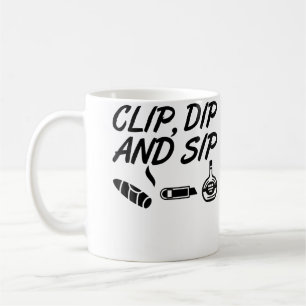 Clip Dip Sip Funny Cigar Cutter Cognac Coffee Mug