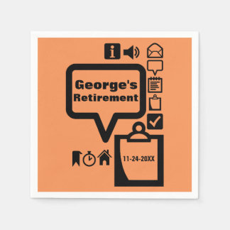 Clipart Choose color Retirement Party Paper Napkin