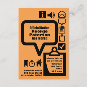 Clipart Choose your color2 Custom Retirement Party Invitation