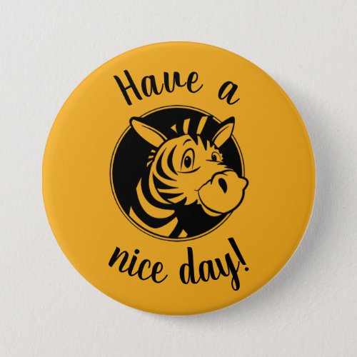 Clipart Zebra Have a nice day Yellow Button