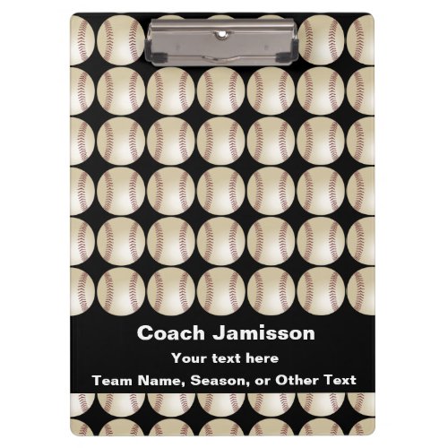 Clipboard Black Personalized Gift 4 Baseball Coach