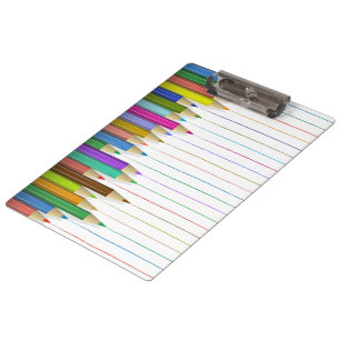 pencil colors * choose your background color clipboard | Zazzle