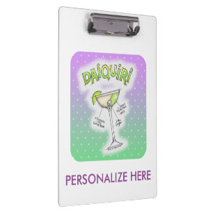 CLIPBOARD - DAIQUIRI RECIPE COCKTAIL ART