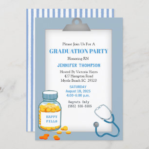 Clipboard Nurse/Medical Graduation Invitation