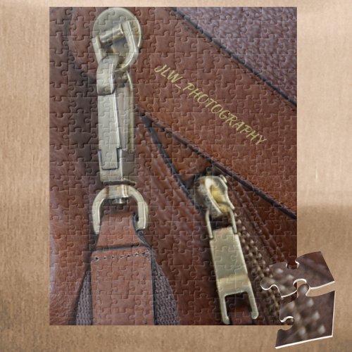 Clipped and Zipped Leather Personalized Jigsaw Puzzle