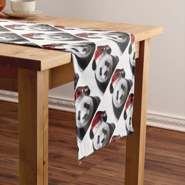 Clipped-Panda-Santa-2 Short Table Runner (In Situ)