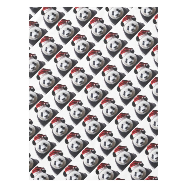 Clipped-Panda-Santa-2 Tablecloth (Front)