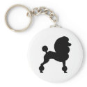 Clipped Standard Poodle keychain