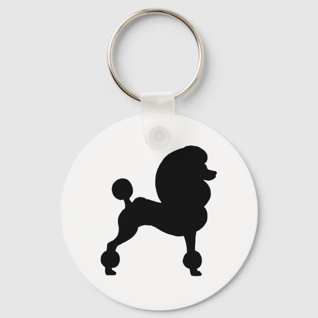 Clipped Standard Poodle Keychain (Front)