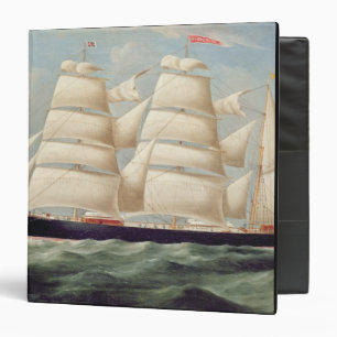 Clipper Barque 'Clendovey' (oil on canvas) 3 Ring Binder