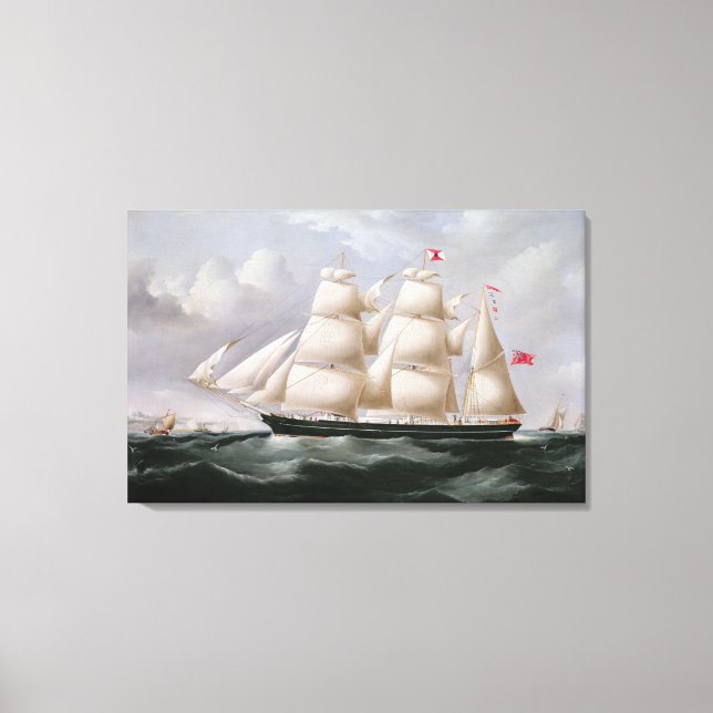 Clipper Barque 'Procymatia' off Dover (oil on canv Canvas Print (Front)
