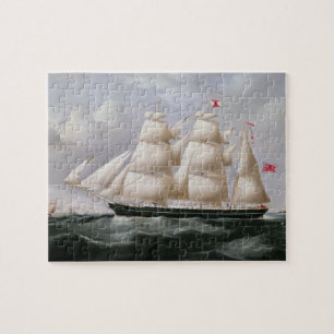 Clipper Barque 'Procymatia' off Dover (oil on canv Jigsaw Puzzle