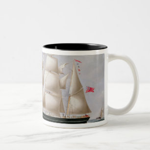Clipper Barque 'Procymatia' off Dover (oil on canv Two-Tone Coffee Mug