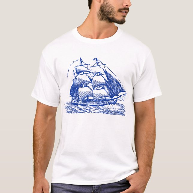 Clipper - Navy Blue T-Shirt (Front)