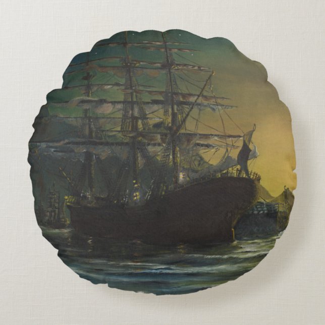 Clipper Round Pillow (Front)
