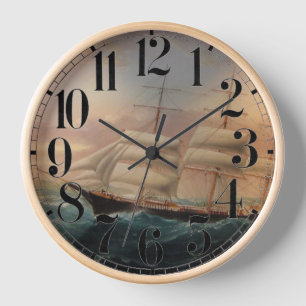 Clipper Ship Esther Roy 1898 Clock
