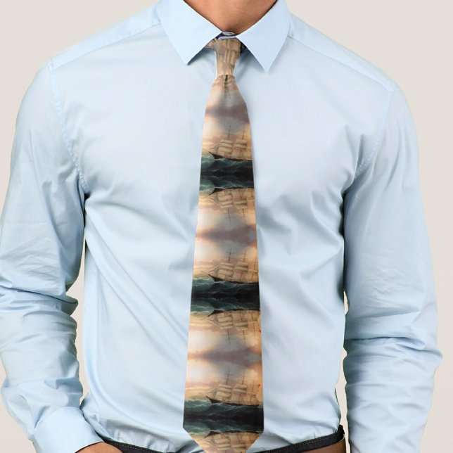 Clipper Ship Esther Roy 1898 Neck Tie (Creator Uploaded)