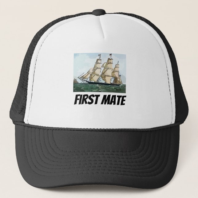 Clipper Ship First Mate Trucker Hat (Front)